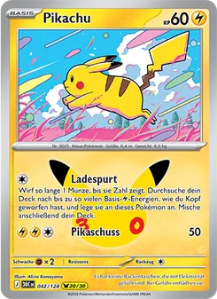 Karte Pikachu aus 30 Jahre, Nummer 042/128