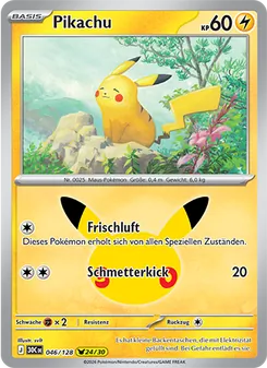 Karte Pikachu aus 30 Jahre, Nummer 046/128