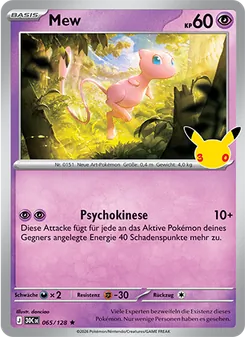 Karte Mew aus 30 Jahre, Nummer 065/128