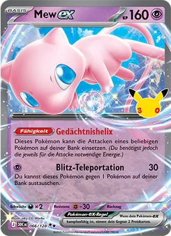 Karte Mew-ex aus 30 Jahre, Nummer 066/128