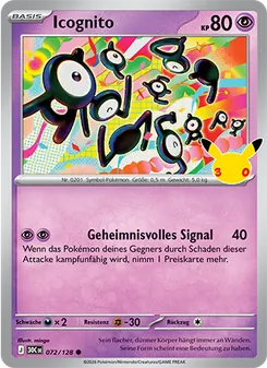 Karte Icognito aus 30 Jahre, Nummer 072/128