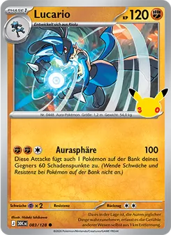 Karte Lucario aus 30 Jahre, Nummer 083/128