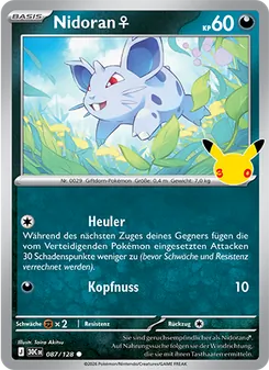 Karte Nidoran♀ aus 30 Jahre, Nummer 087/128