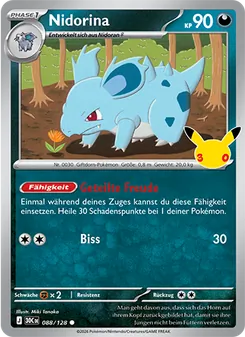 Karte Nidorina aus 30 Jahre, Nummer 088/128
