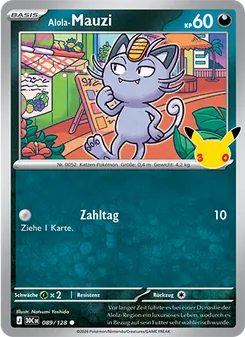 Karte Alola-Mauzi aus 30 Jahre, Nummer 089/128