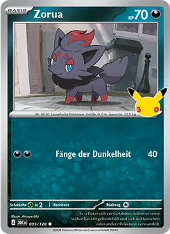 Karte Zorua aus 30 Jahre, Nummer 095/128