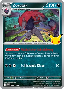 Karte Zoroark aus 30 Jahre, Nummer 096/128