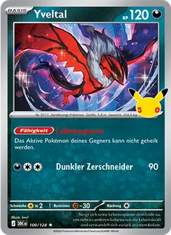 Karte Yveltal aus 30 Jahre, Nummer 100/128