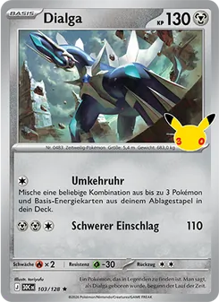 Karte Dialga aus 30 Jahre, Nummer 103/128