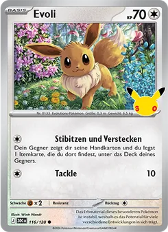 Karte Evoli aus 30 Jahre, Nummer 116/128