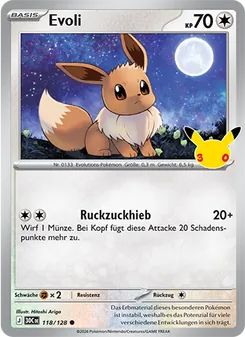 Karte Evoli aus 30 Jahre, Nummer 118/128