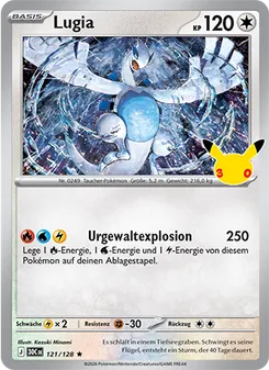 Karte Lugia aus 30 Jahre, Nummer 121/128