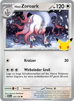 Karte Hisui-Zoroark aus 30 Jahre, Nummer 123/128
