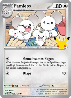 Karte Famieps aus 30 Jahre, Nummer 125/128
