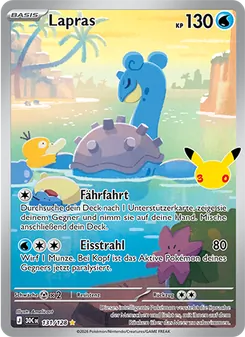Karte Lapras aus 30 Jahre, Nummer 131/128