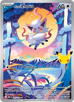 Karte Hisui-Zorua aus 30 Jahre, Nummer 145/128