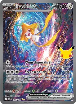 Karte Jirachi-ex aus 30 Jahre, Nummer 155/128