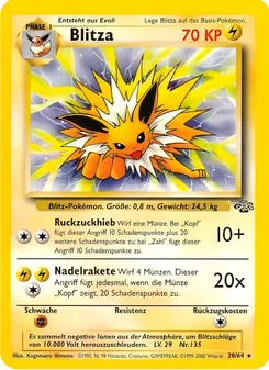 Karte Blitza aus Dschungel, Nummer 20/64