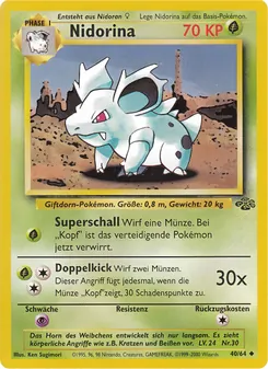 Karte Nidorina aus Dschungel, Nummer 40/64