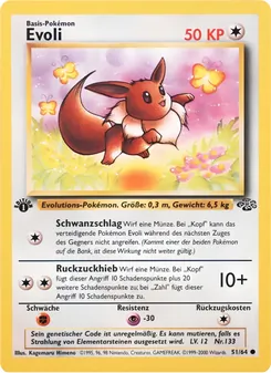 Karte Evoli aus Dschungel, Nummer 51/64
