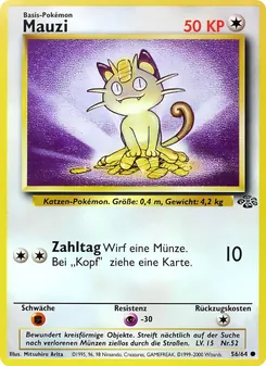 Karte Mauzi aus Dschungel, Nummer 56/64