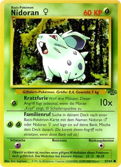 Karte Nidoran W aus Dschungel, Nummer 57/64