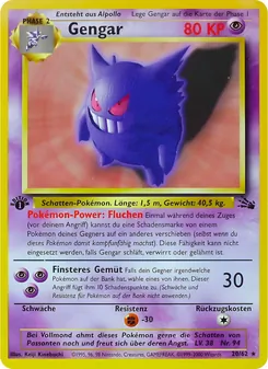 Karte Gengar aus Fossil, Nummer 20/62