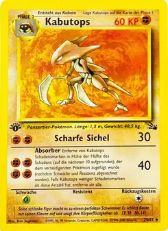 Karte Kabutops aus Fossil, Nummer 24/62