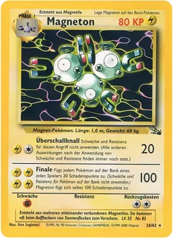 Karte Magneton aus Fossil, Nummer 26/62