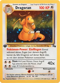 Karte Dragoran aus Fossil, Nummer 4/62