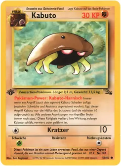 Karte Kabuto aus Fossil, Nummer 50/62