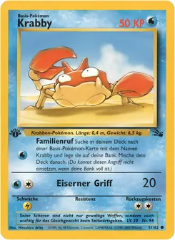Karte Krabby aus Fossil, Nummer 51/62