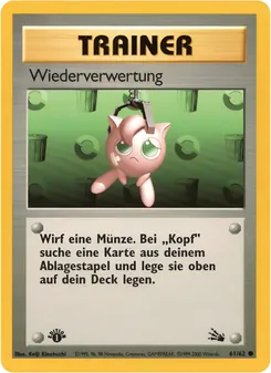 Karte Wiederverwertung aus Fossil, Nummer 61/62