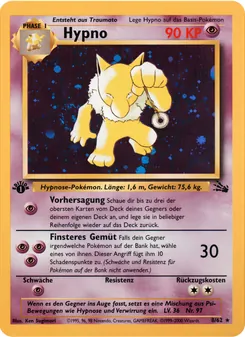 Karte Hypno aus Fossil, Nummer 8/62