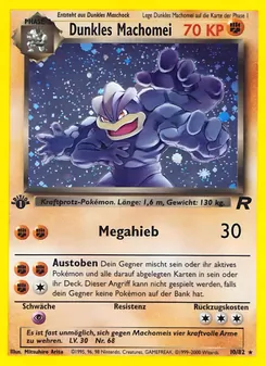 Karte Dunkles Machomei aus Team Rocket, Nummer 10/82