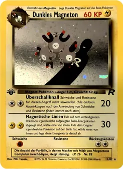 Karte Dunkles Magneton aus Team Rocket, Nummer 11/82
