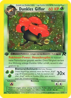 Karte Dunkles Giflor aus Team Rocket, Nummer 13/82