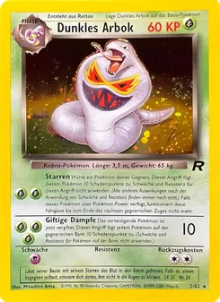 Karte Dunkles Arbok aus Team Rocket, Nummer 2/82