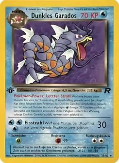 Karte Dunkles Garados aus Team Rocket, Nummer 25/82