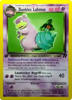 Karte Dunkles Lahmus aus Team Rocket, Nummer 29/82