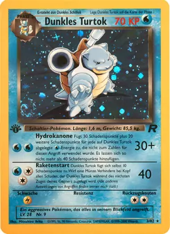 Karte Dunkles Turtok aus Team Rocket, Nummer 3/82