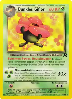 Karte Dunkles Giflor aus Team Rocket, Nummer 30/82