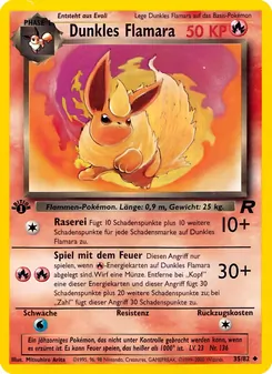 Karte Dunkles Flamara aus Team Rocket, Nummer 35/82