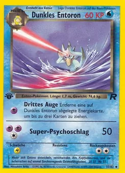 Karte Dunkles Entoron aus Team Rocket, Nummer 37/82