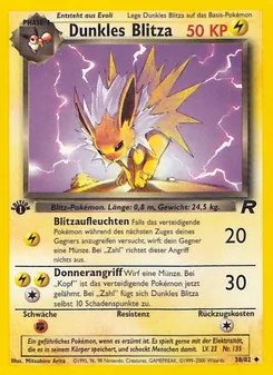 Karte Dunkles Blitza aus Team Rocket, Nummer 38/82