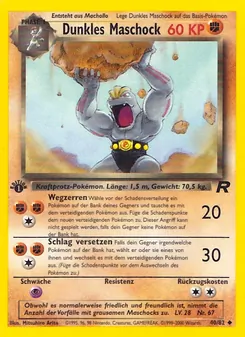 Karte Dunkles Maschock aus Team Rocket, Nummer 40/82