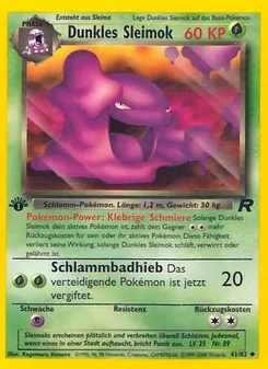 Karte Dunkles Sleimok aus Team Rocket, Nummer 41/82