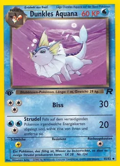 Karte Dunkles Aquana aus Team Rocket, Nummer 45/82