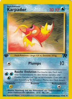 Karte Karpador aus Team Rocket, Nummer 47/82