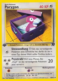 Karte Porygon aus Team Rocket, Nummer 48/82